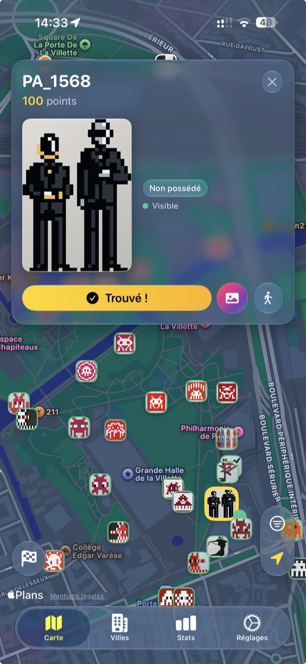 The wave in the InvaderHunter app
